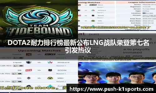 DOTA2耐力排行榜最新公布LNG战队荣登第七名引发热议